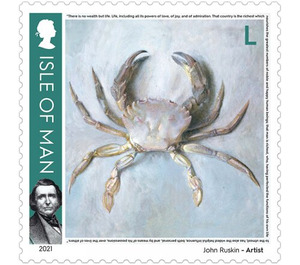 Painting of Crab by John Ruskin - Great Britain / British Territories / Isle of Man 2021