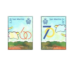 Pan-European Institution Anniversaries (2019) - San Marino 2019 Set