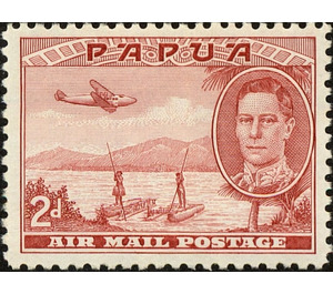 Papuans Poling Rafts - Melanesia / Papua 1939 - 2