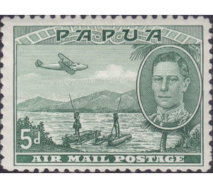 Papuans Poling Rafts - Melanesia / Papua 1939 - 5