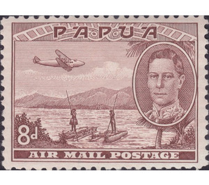 Papuans Poling Rafts - Melanesia / Papua 1939 - 8