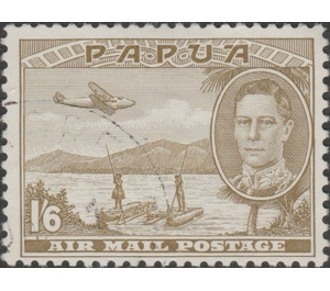 Papuans Poling Rafts - Melanesia / Papua 1941