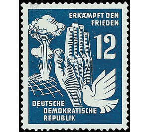 peace  - Germany / German Democratic Republic 1950 - 12 Pfennig