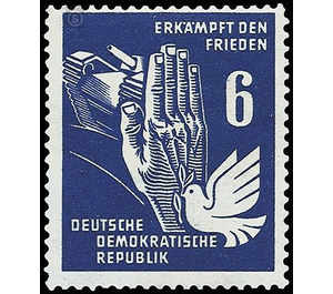 peace  - Germany / German Democratic Republic 1950 - 6 Pfennig