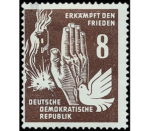 peace  - Germany / German Democratic Republic 1950 - 8 Pfennig