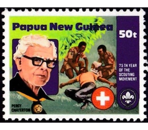 Percy Chaterton and scouts administering first aid - Melanesia / Papua and New Guinea / Papua New Guinea 1982 - 50