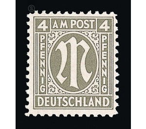 Permanent mark series M in the oval  - Germany / Western occupation zones / American zone 1945 - 4 Pfennig