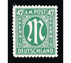 Permanent mark series M in the oval  - Germany / Western occupation zones / American zone 1945 - 42 Pfennig