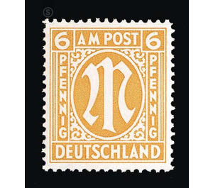 Permanent mark series M in the oval  - Germany / Western occupation zones / American zone 1945 - 6 Pfennig