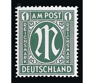 Permanent mark series M in the oval  - Germany / Western occupation zones / American zone 1946 - 100 Pfennig