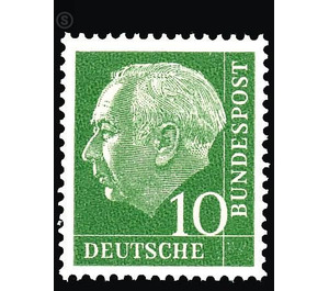 Permanent series: Federal President Theodor Heuss  - Germany / Federal Republic of Germany 1954 - 10 Pfennig