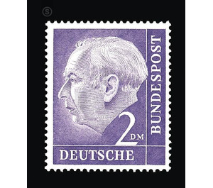 Permanent series: Federal President Theodor Heuss  - Germany / Federal Republic of Germany 1954 - 200 Pfennig