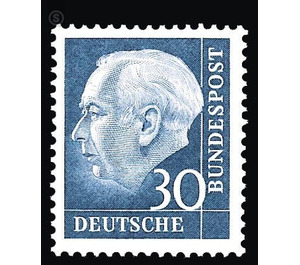 Permanent series: Federal President Theodor Heuss  - Germany / Federal Republic of Germany 1954 - 30 Pfennig