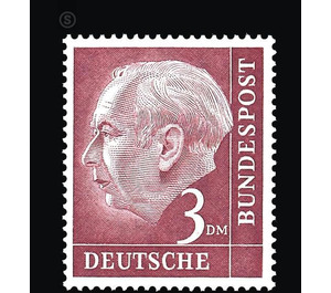 Permanent series: Federal President Theodor Heuss  - Germany / Federal Republic of Germany 1954 - 300 Pfennig
