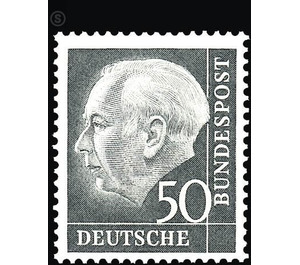 Permanent series: Federal President Theodor Heuss  - Germany / Federal Republic of Germany 1954 - 50 Pfennig