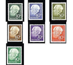 Permanent series: Federal President Theodor Heuss  - Germany / Federal Republic of Germany 1956 Set