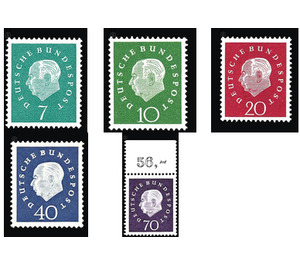 Permanent series: Federal President Theodor Heuss  - Germany / Federal Republic of Germany 1959 Set