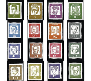 Permanent series: Important Germans  - Germany / Federal Republic of Germany 1961 Set