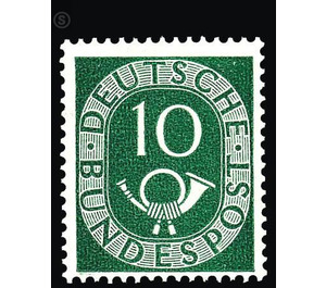 Permanent series: Posthorn  - Germany / Federal Republic of Germany 1951 - 10 Pfennig