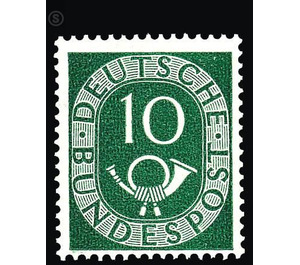 Permanent series: Posthorn  - Germany / Federal Republic of Germany 1951 - 10 Pfennig