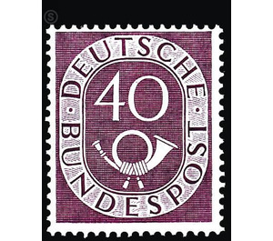 Permanent series: Posthorn  - Germany / Federal Republic of Germany 1951 - 40 Pfennig