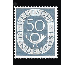 Permanent series: Posthorn  - Germany / Federal Republic of Germany 1952 - 50 Pfennig