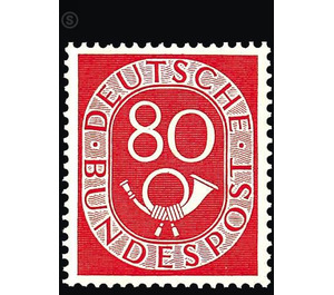 Permanent series: Posthorn  - Germany / Federal Republic of Germany 1952 - 80 Pfennig