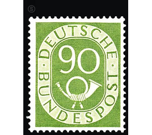 Permanent series: Posthorn  - Germany / Federal Republic of Germany 1952 - 90 Pfennig
