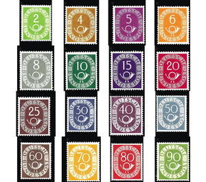 Permanent series: Posthorn  - Germany / Federal Republic of Germany 1952 Set