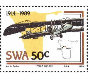 Pfalz Otto biplane, 1914 - South Africa / Namibia / South-West Africa 1989 - 50