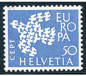 Pigeons in flight  - Switzerland 1961 - 50 Rappen