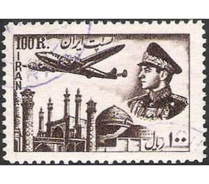 Plane above mosque - Iran 1953 - 100