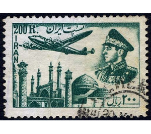 Plane above mosque - Iran 1953 - 200