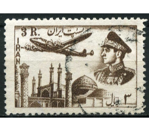Plane above mosque - Iran 1953 - 3
