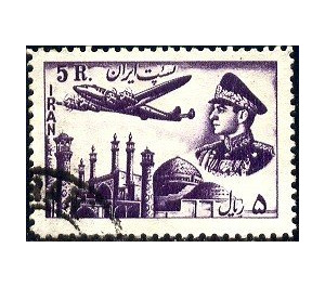 Plane above mosque - Iran 1953 - 5