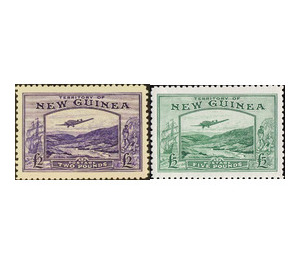 Plane over Bulolo Goldfield - Melanesia / New Guinea 1935 Set