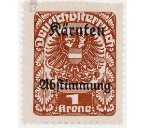 plebiscite  - Austria / Republic of German Austria / German-Austria 1920 - 1 Krone