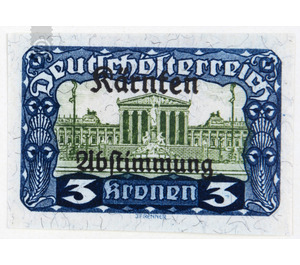 plebiscite  - Austria / Republic of German Austria / German-Austria 1920 - 3 Krone