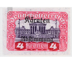 plebiscite  - Austria / Republic of German Austria / German-Austria 1920 - 4 Krone