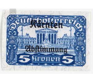 plebiscite  - Austria / Republic of German Austria / German-Austria 1920 - 5 Krone