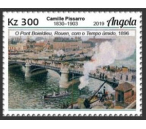 Pont Boieldieu, Rouen, with Humid Weather - Pissarro - Central Africa / Angola 2019 - 300