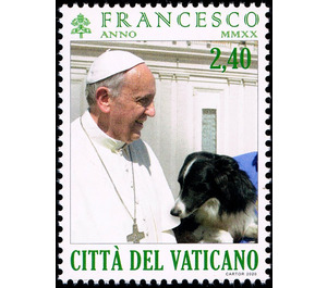 Pope Francis with Dog - Vatican City 2020 - 2.40