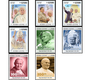 Pope John Paul II, 100th Birth Anniversary (2020) - West Africa / Sierra Leone 2020 Set