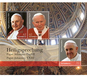 Popes  - Austria / II. Republic of Austria 2014