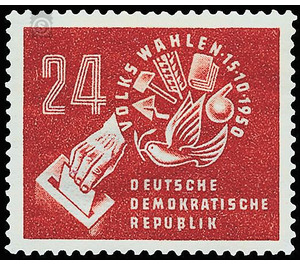 Popular elections on 15.10.1950  - Germany / German Democratic Republic 1950 - 24 Pfennig