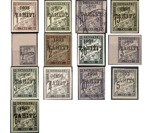 Postage due 1893-Overprinted 1893 TAHITI - Polynesia / Tahiti 1893 Set