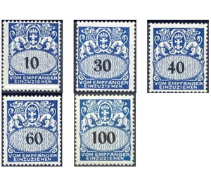 Postage due - French Colonies overprinted - Poland / Free City of Danzig 1938 Set