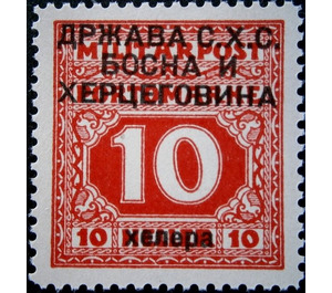 Postage due stamps - Bosnia - Kingdom of Serbs, Croats and Slovenes 1918 - 10