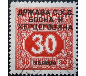 Postage due stamps - Bosnia - Kingdom of Serbs, Croats and Slovenes 1918 - 30