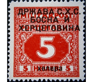 Postage due stamps - Bosnia - Kingdom of Serbs, Croats and Slovenes 1918 - 5